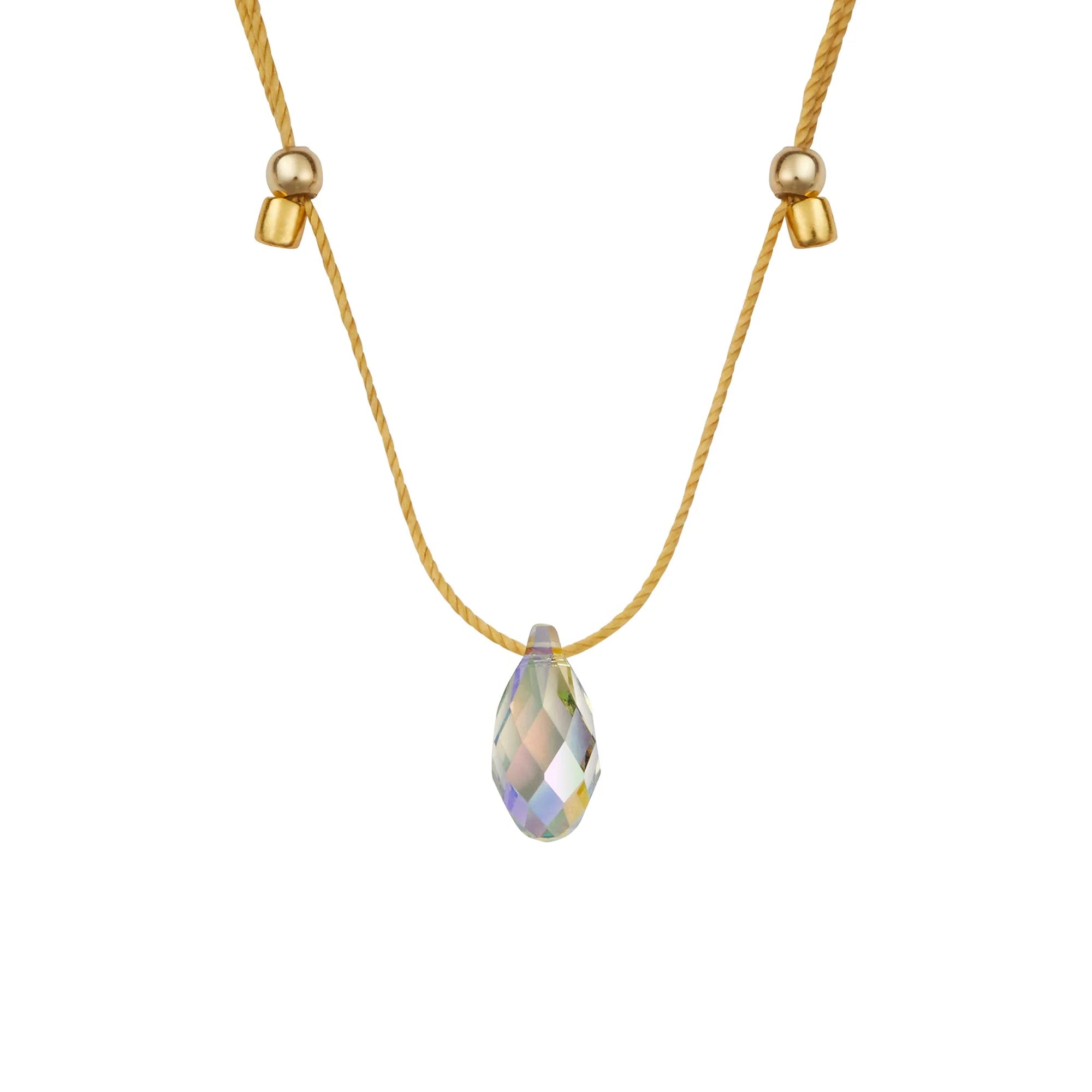 Light Prism Crystal Necklace Sliders