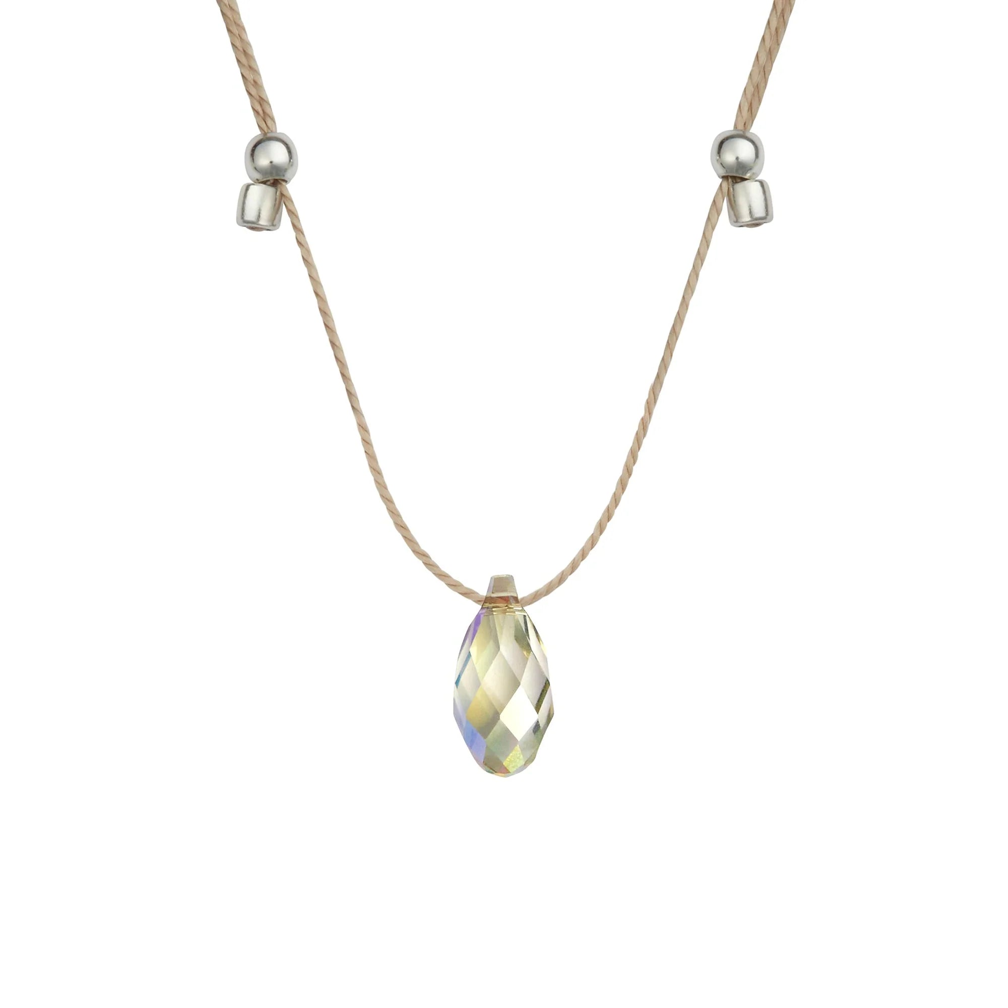 Light Prism Crystal Necklace Sliders