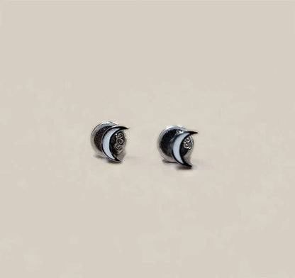 Lumina Luna Crescent Moon Stud Earrings