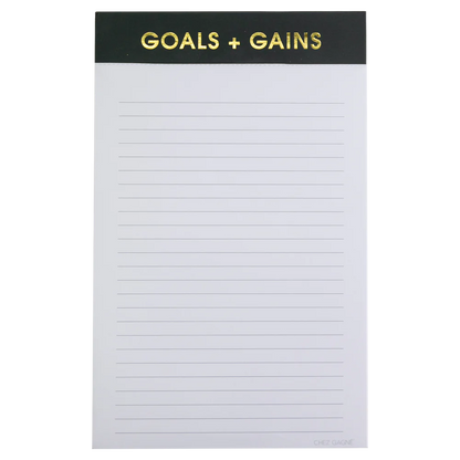 Goals + Gains Notepad
