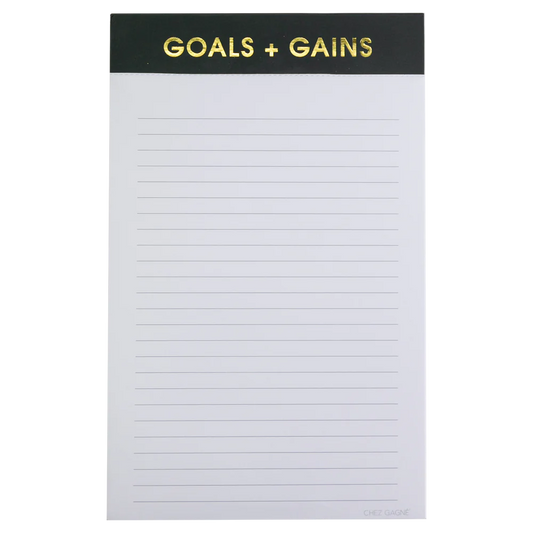 Goals + Gains Notepad