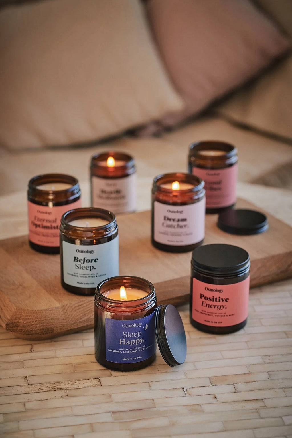 Positive Energy Scented Jar Candle | Pink Grapefruit Vetiver and Mint