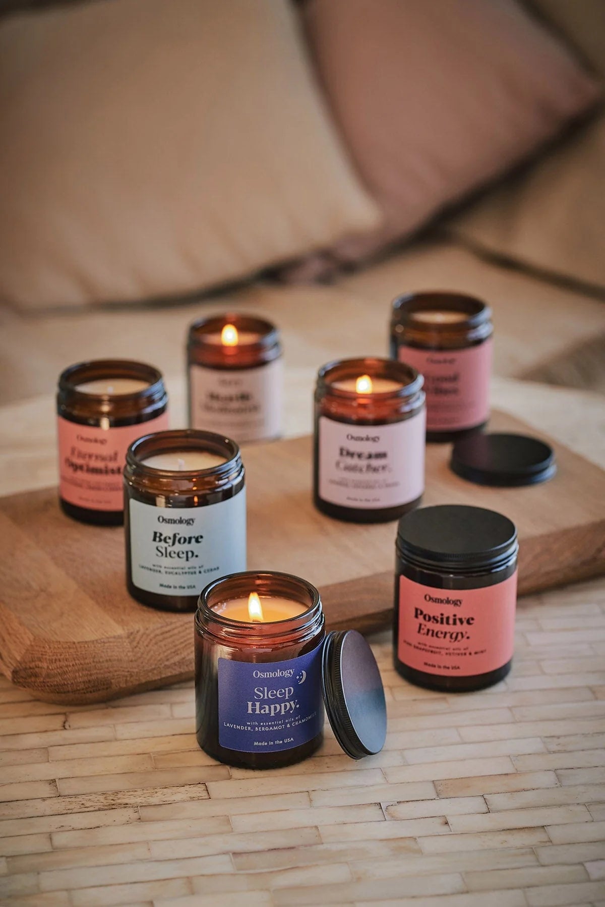 Positive Energy Scented Jar Candle | Pink Grapefruit Vetiver and Mint