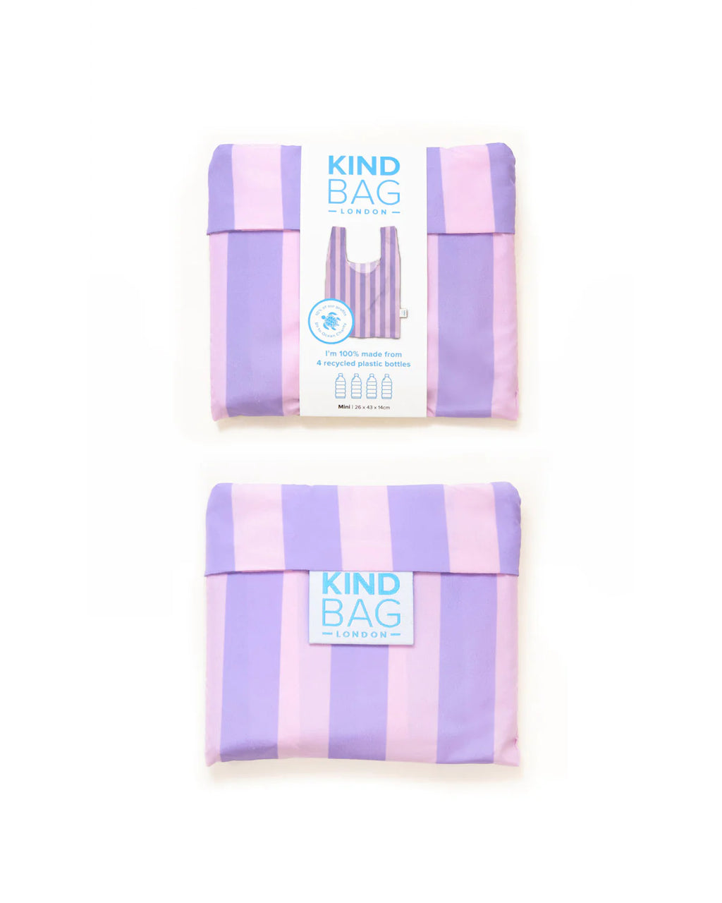 Mini Reusable Bag | Purple Stripe