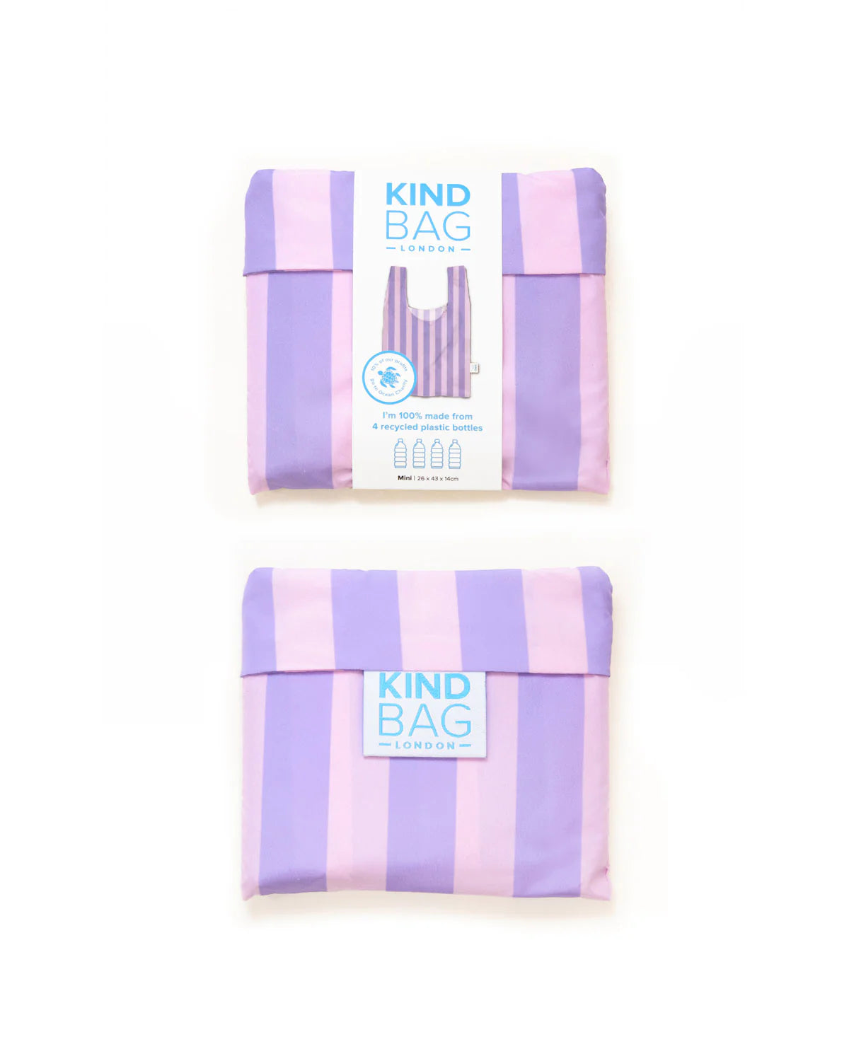 Mini Reusable Bag | Purple Stripe