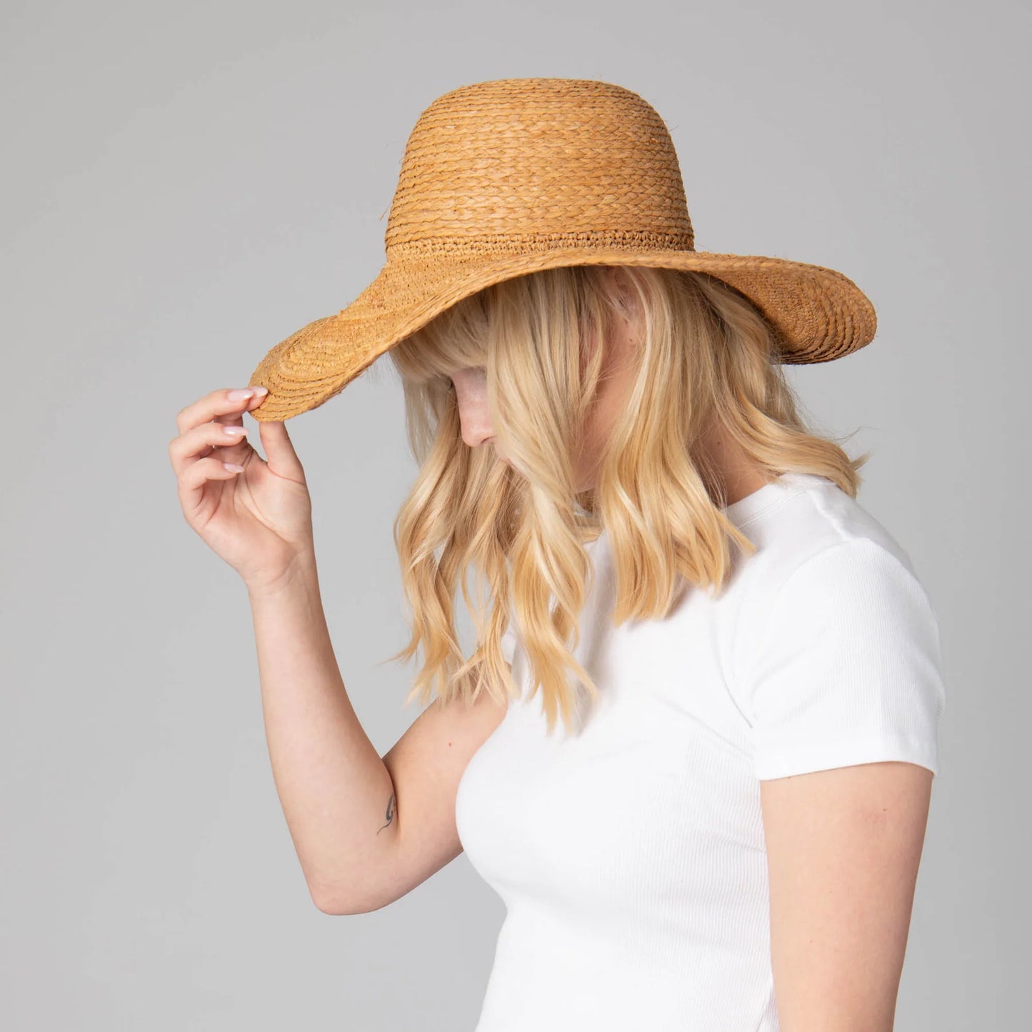 Elegant | Raffia Braid Round Crown Sun Hat