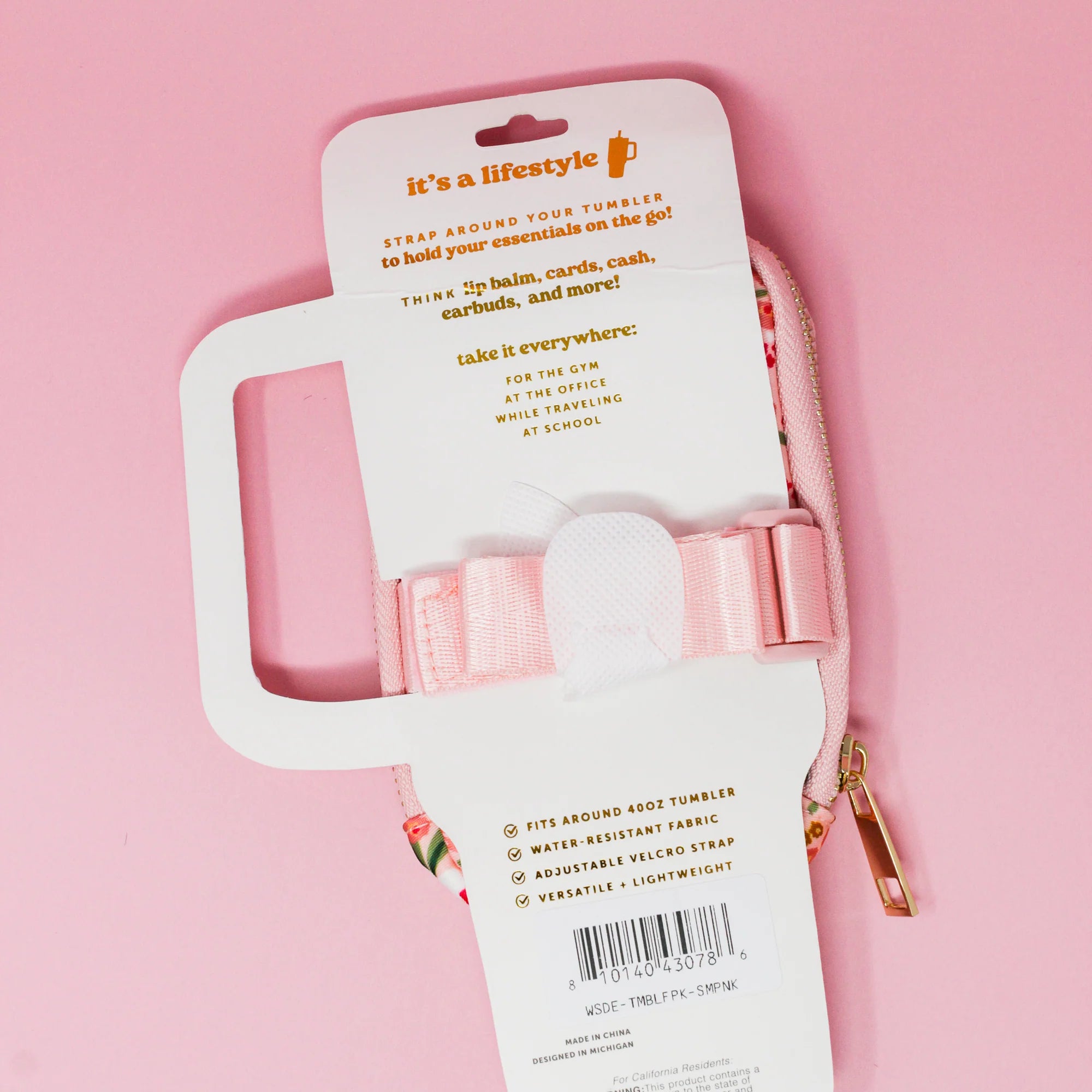 Tumbler Fanny Pack | Sweet Meadow Pink