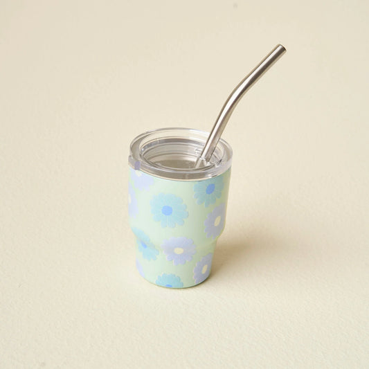 2 oz Tiny Tumbler | Darling Daisy Aqua