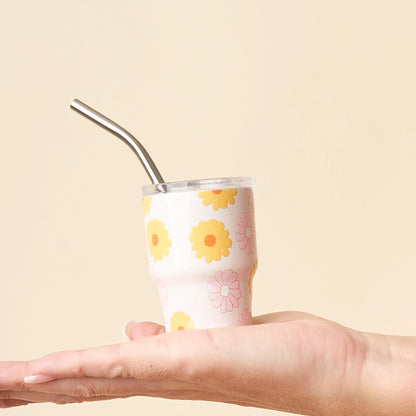 2 oz Tiny Tumbler | Darling Daisy Peach