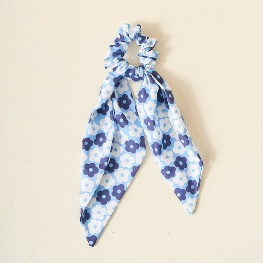 Game Day Hair Scarf Scrunchie | Light Blue