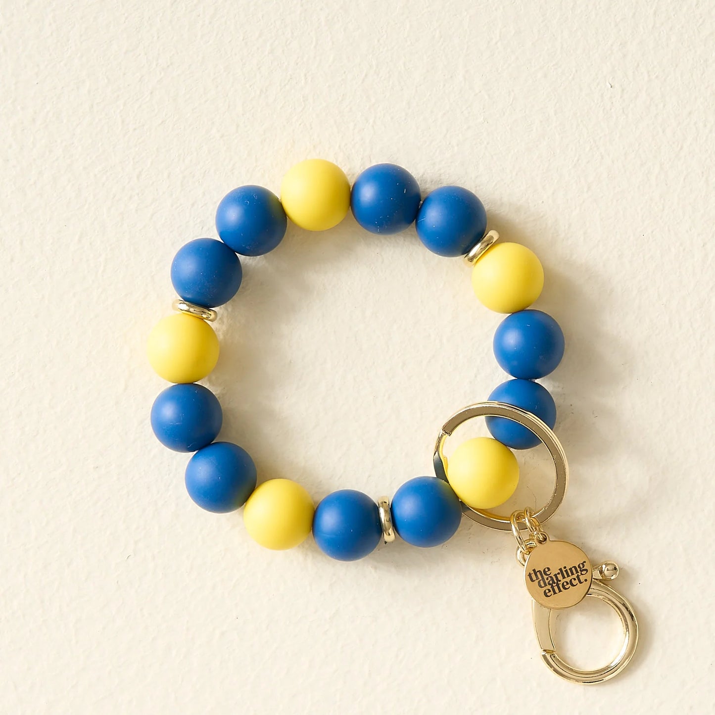 Game Day Hands-Free Keychain Wristlet | Navy & Yellow