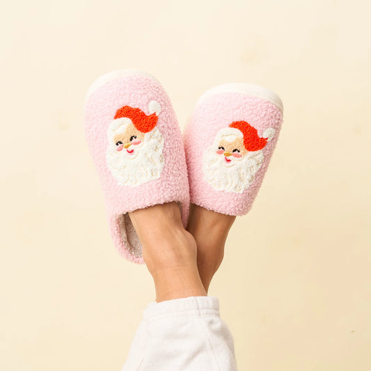 Holiday Fuzzy Slippers | Santa