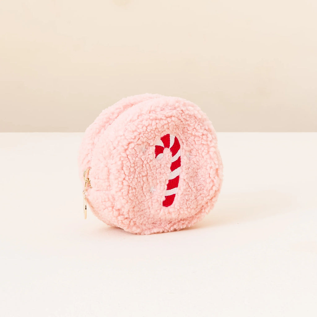 Circle Teddy Pouch | Candy Cane