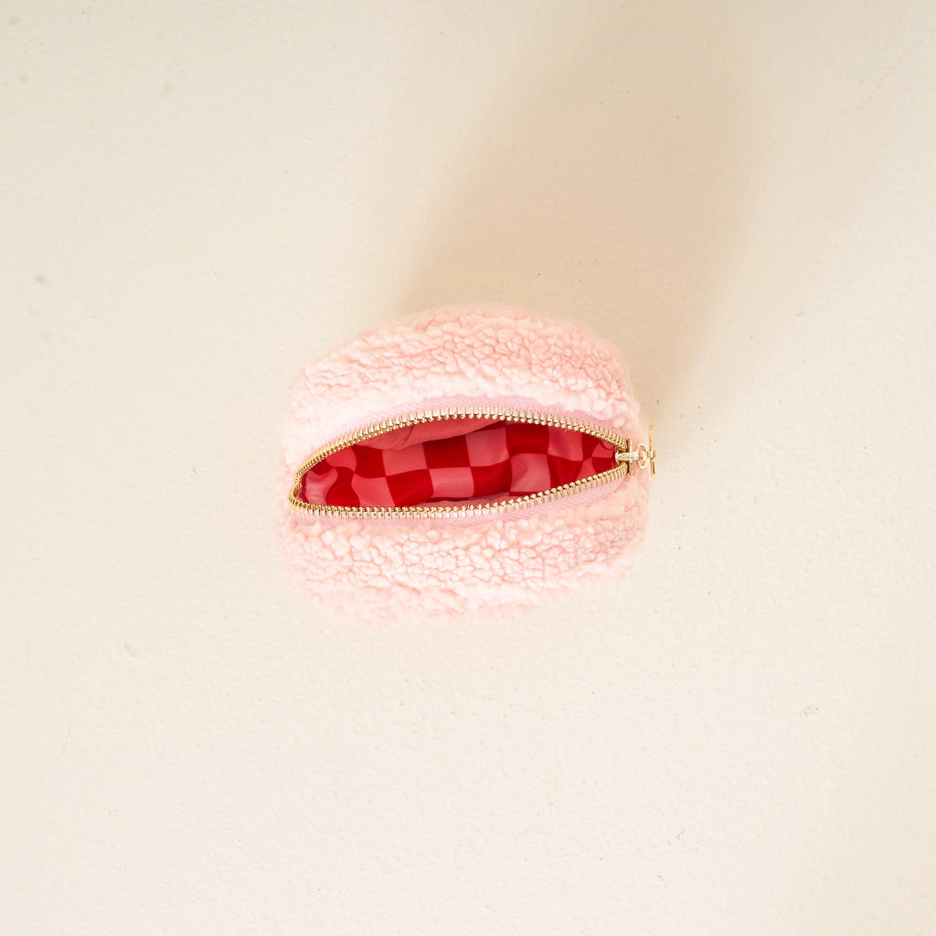 Circle Teddy Pouch | Candy Cane