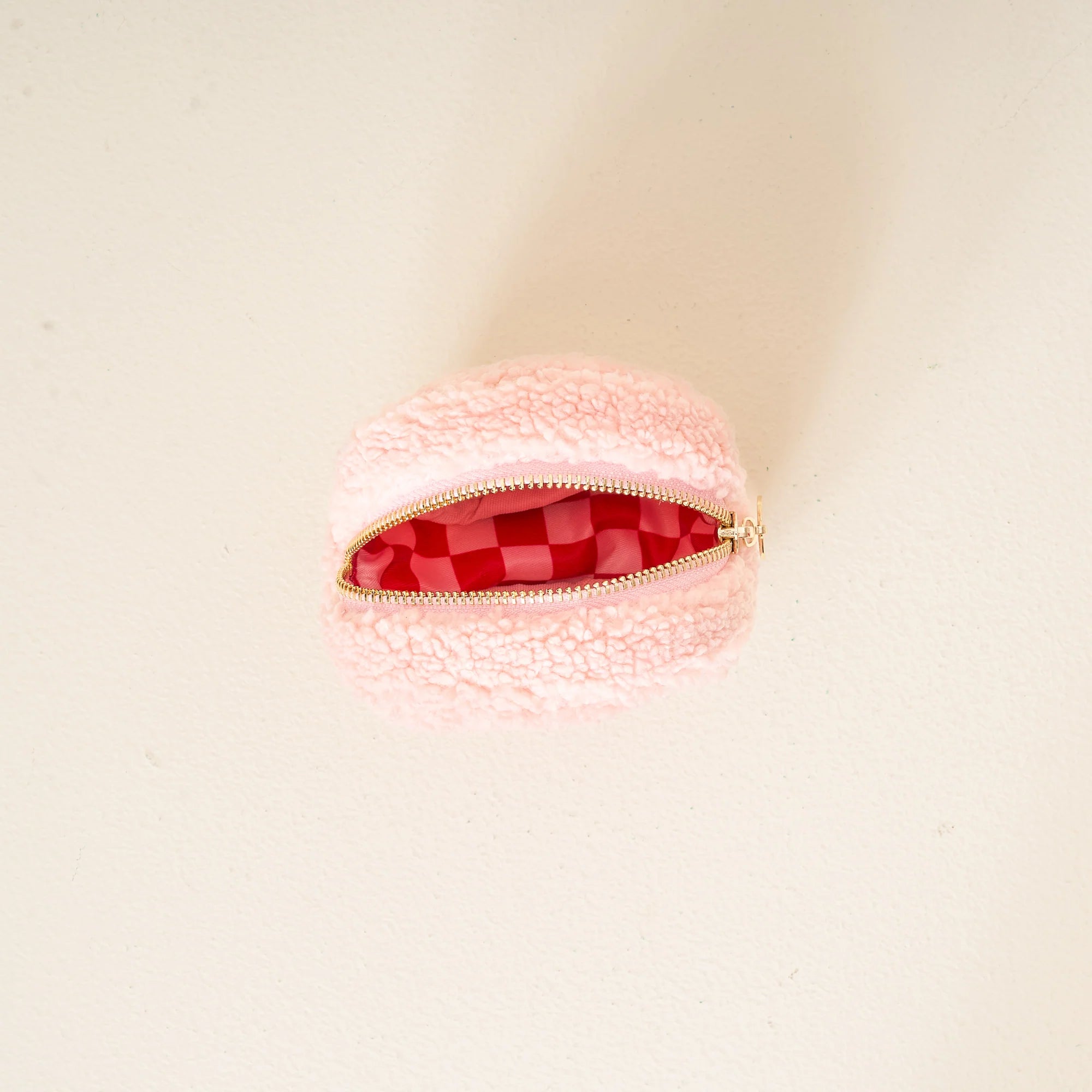 Circle Teddy Pouch | Candy Cane