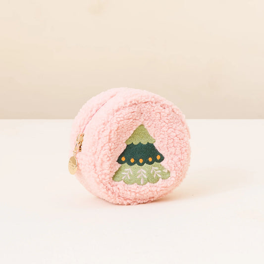 Circle Teddy Pouch | Christmas Tree