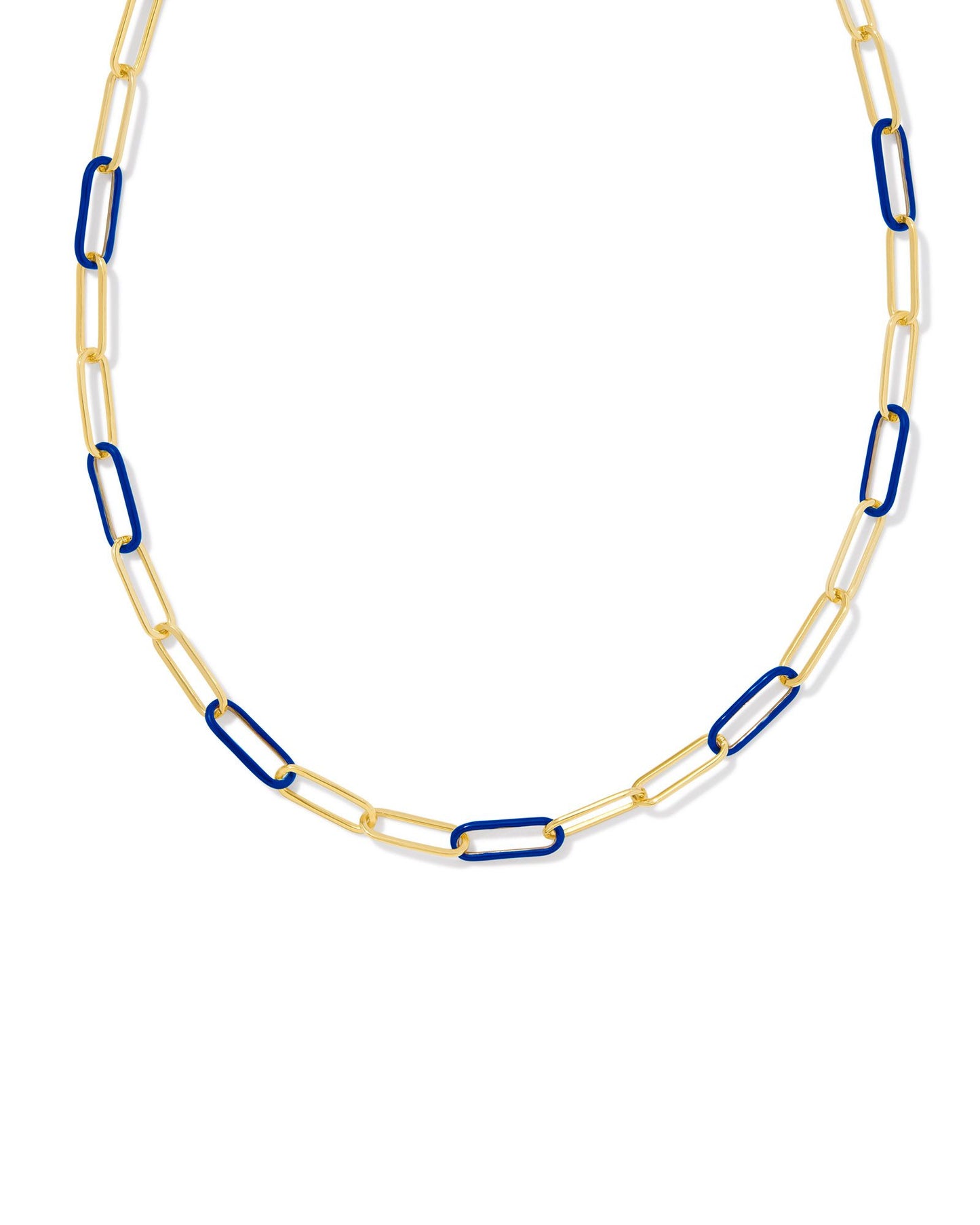 Ainsley Convertible Chain Necklace | Gold & Blue Enamel