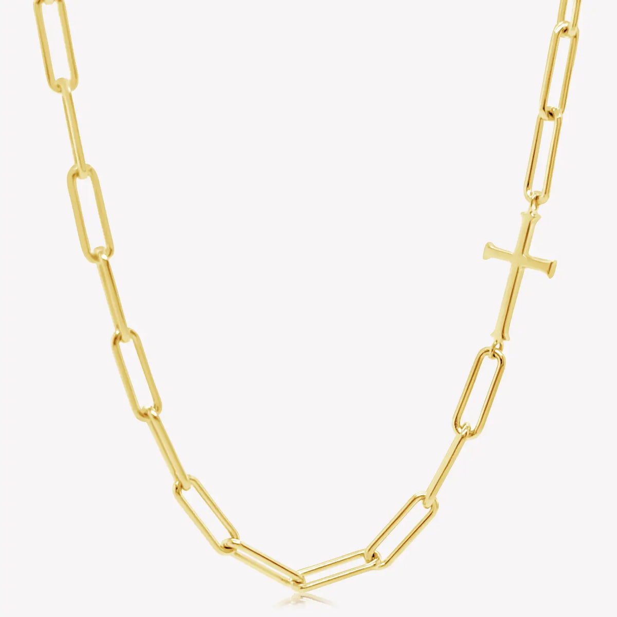 Chain Breaker Cross Necklace - Yellow Gold Vermeil