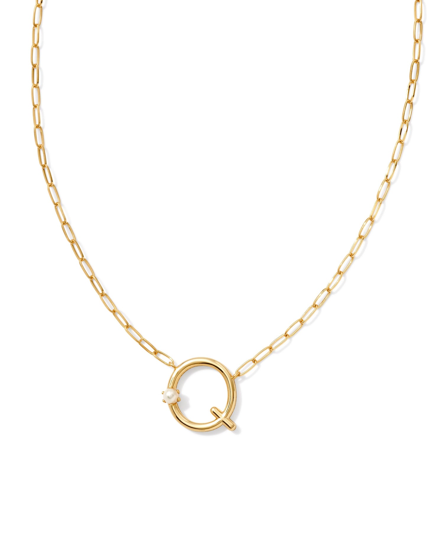 Pearl Letter Short Pendant | A