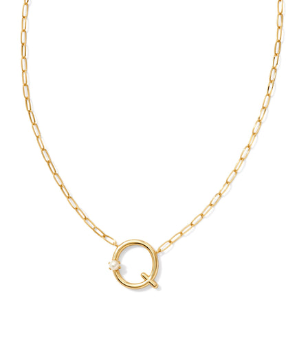 Pearl Letter Short Pendant | A