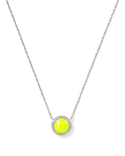 Tennis Necklace | Silver & Chartreuse Magnesite