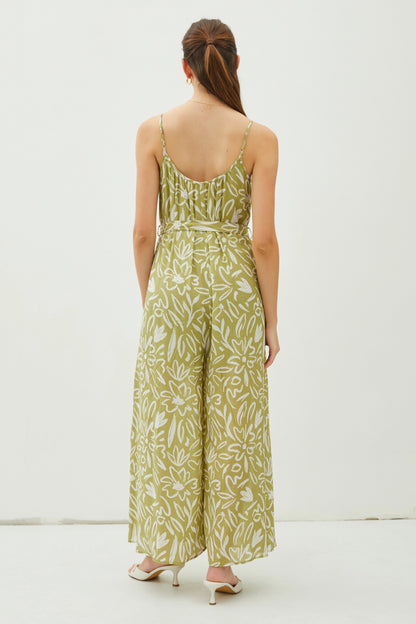 Lime Print Jumpsuit