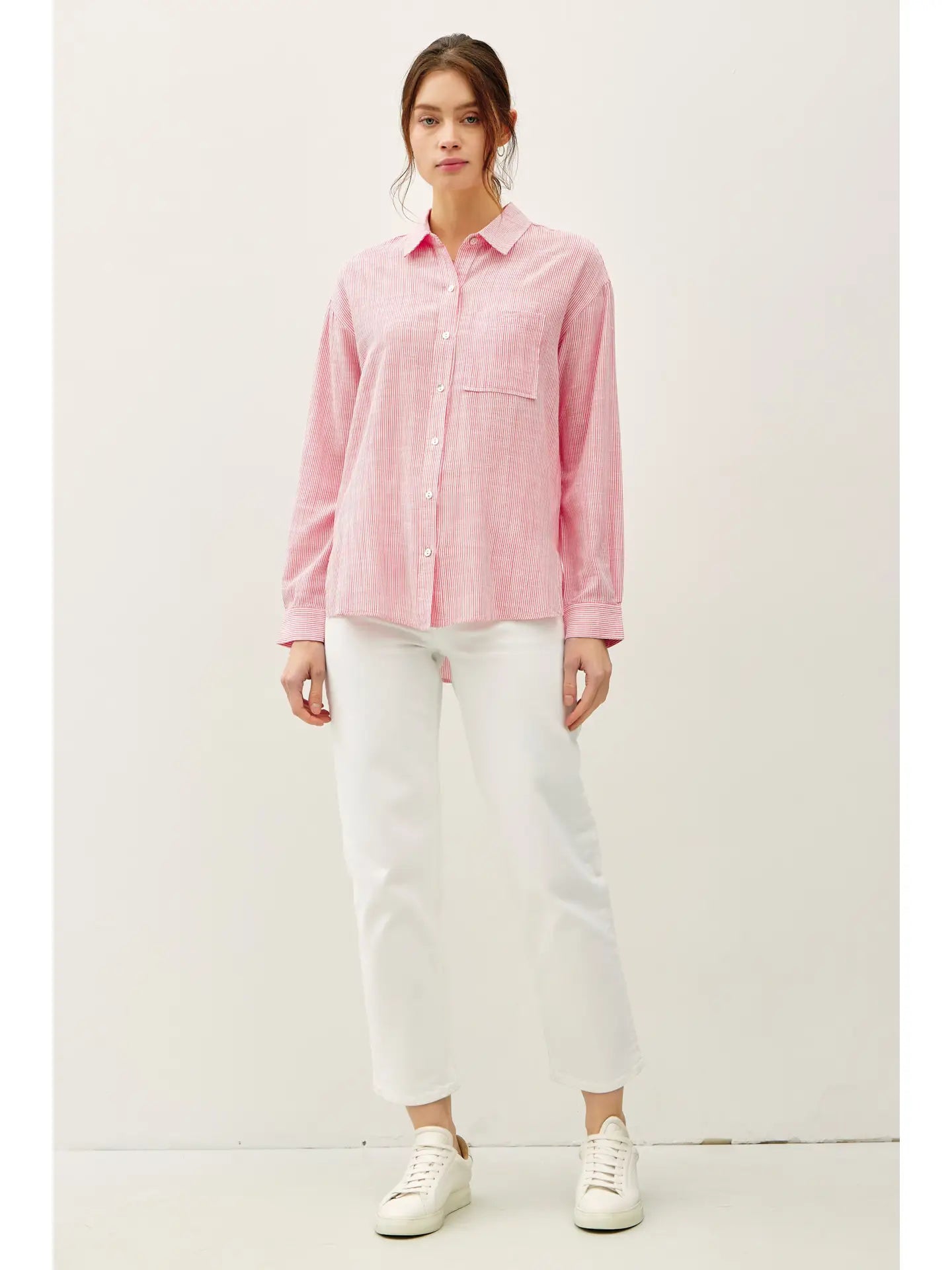 Pinstripe Button Down Shirt