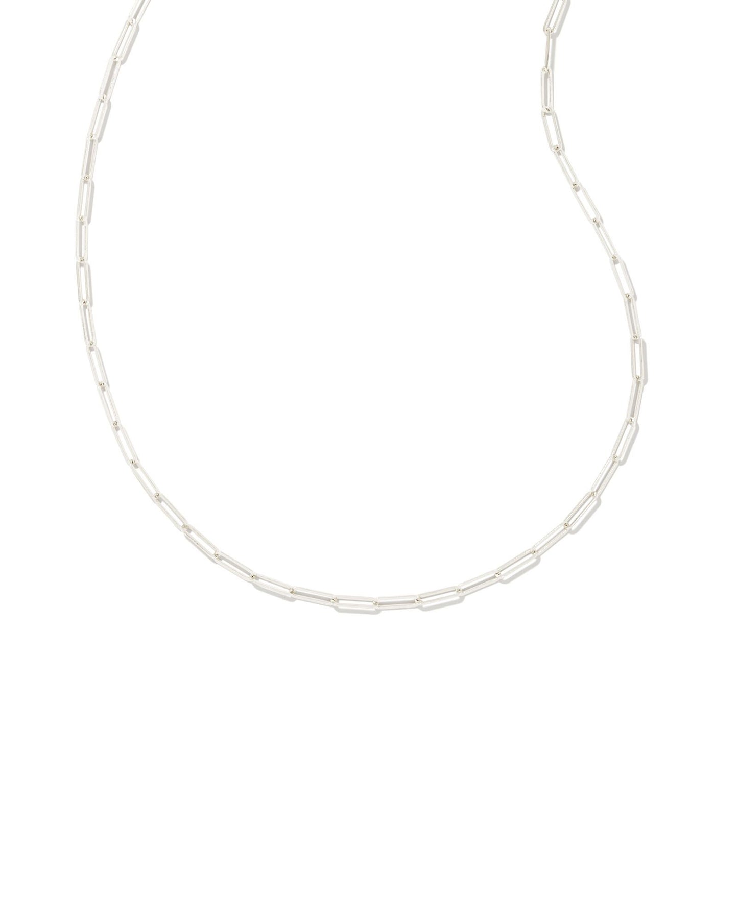 Courtney Paperclip Necklace | Silver