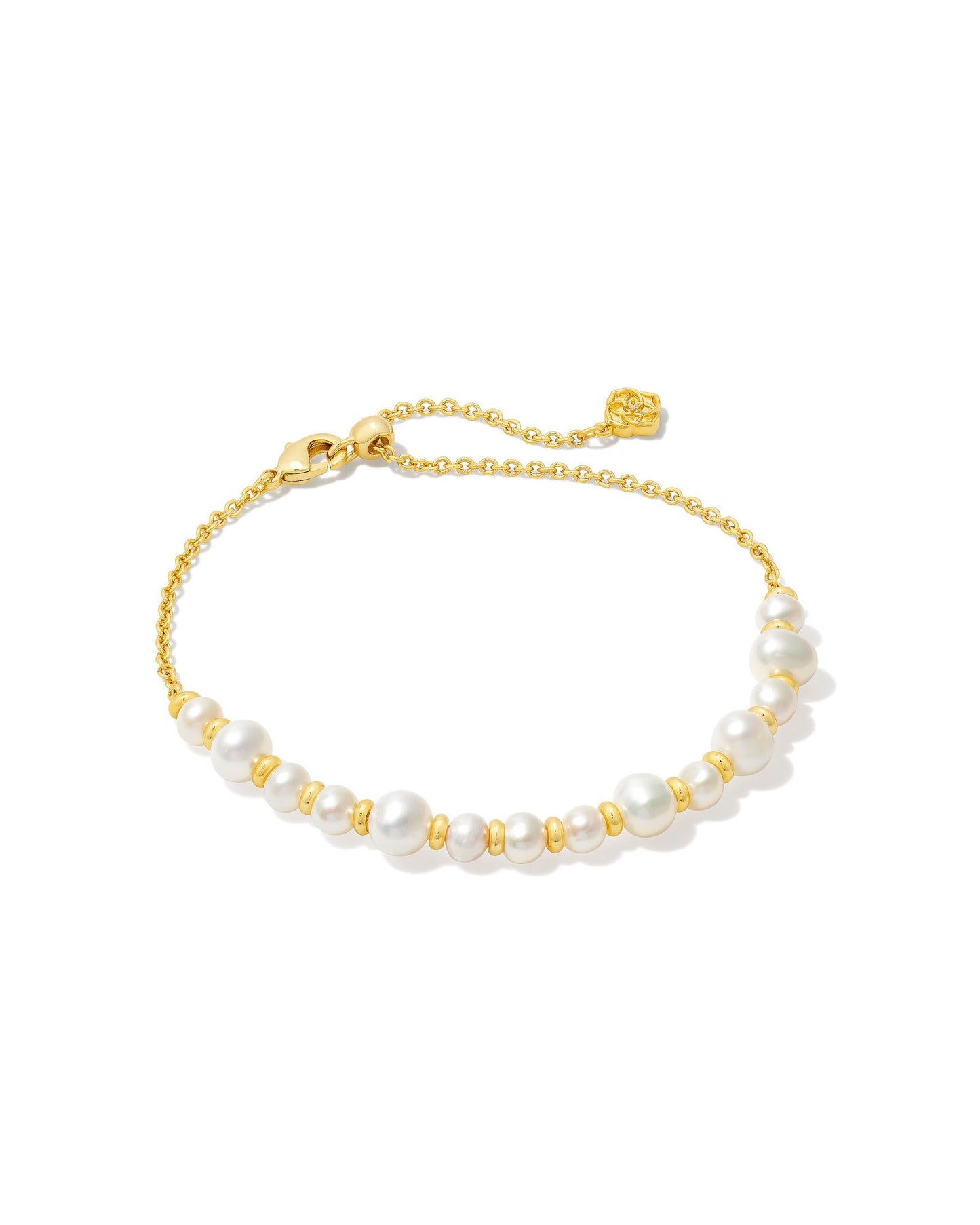 Jovie Bead Chain Bracelet | Gold Pearl