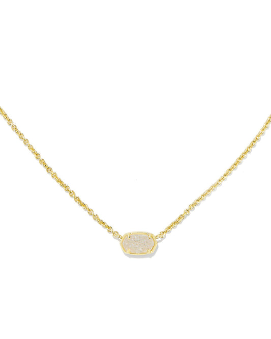 Emilie Necklace | Gold & Iridescent Drusy