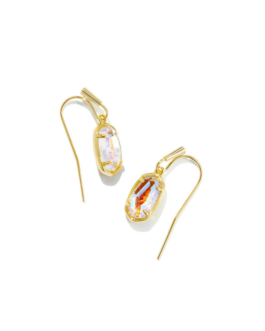 Grayson Drop Earrings | Gold & Dichroic Glass
