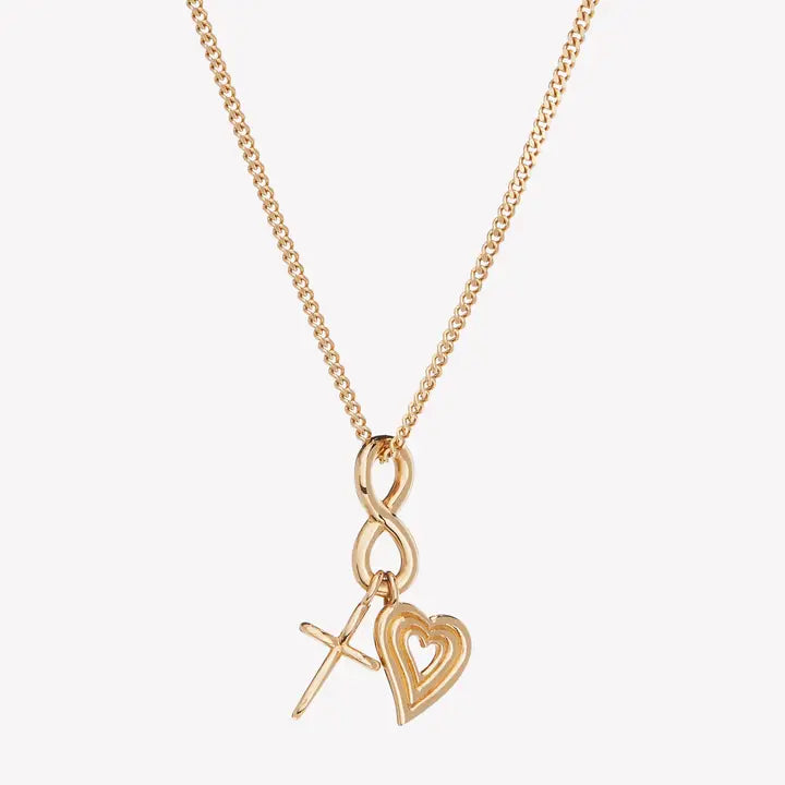 Faith, Hope, & Love Charm Pendant Necklace