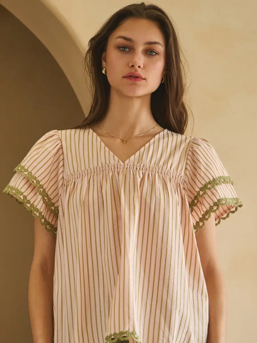 Flutter Sleeve Top