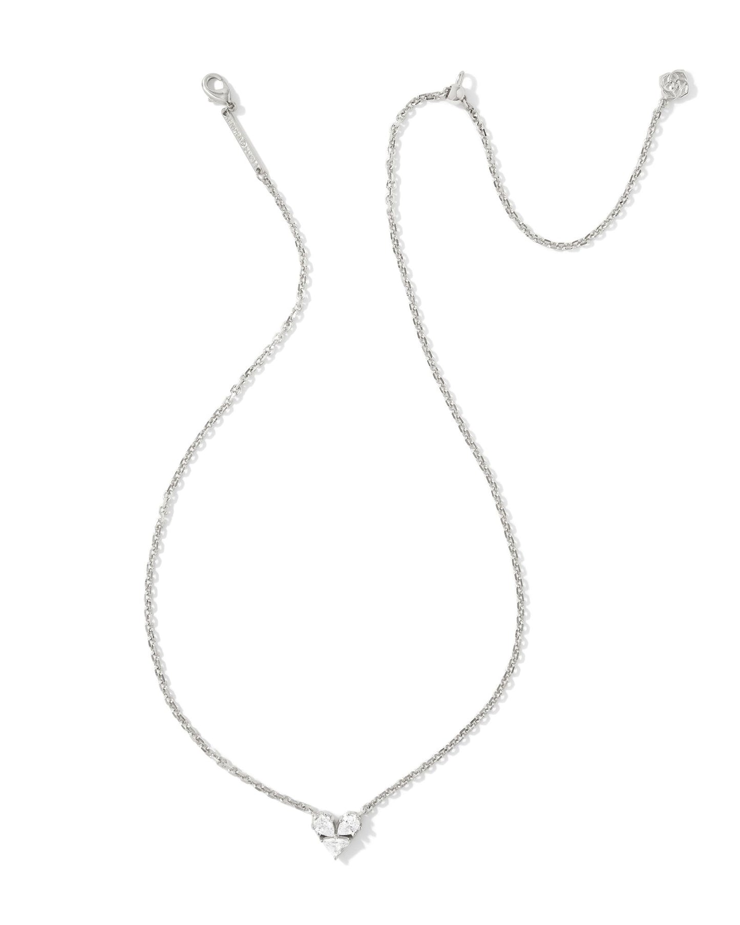 Katy Heart Necklace | Silver