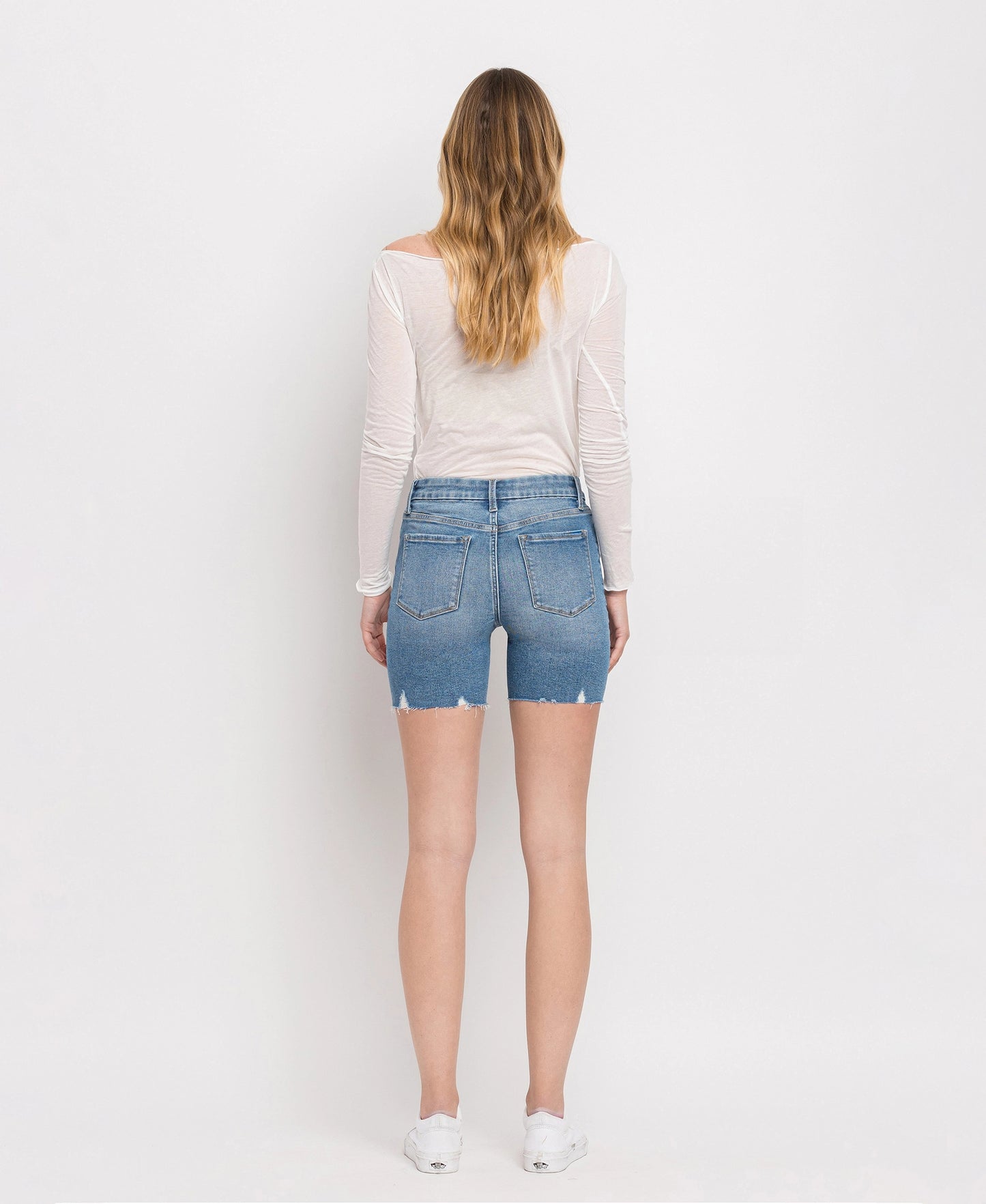 Mid-Rise Seamless Midi Shorts