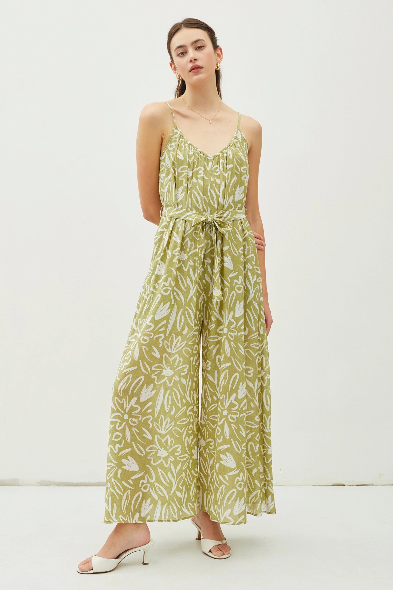 Lime Print Jumpsuit