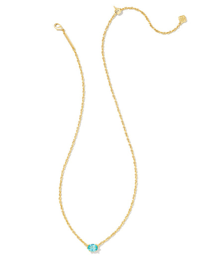 Cailin Pendant Necklace Gold | Aqua