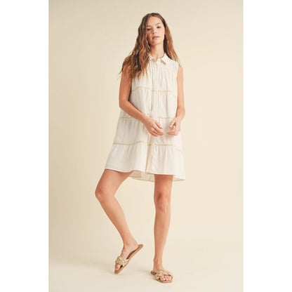 Tiered Mini Shirt Dress