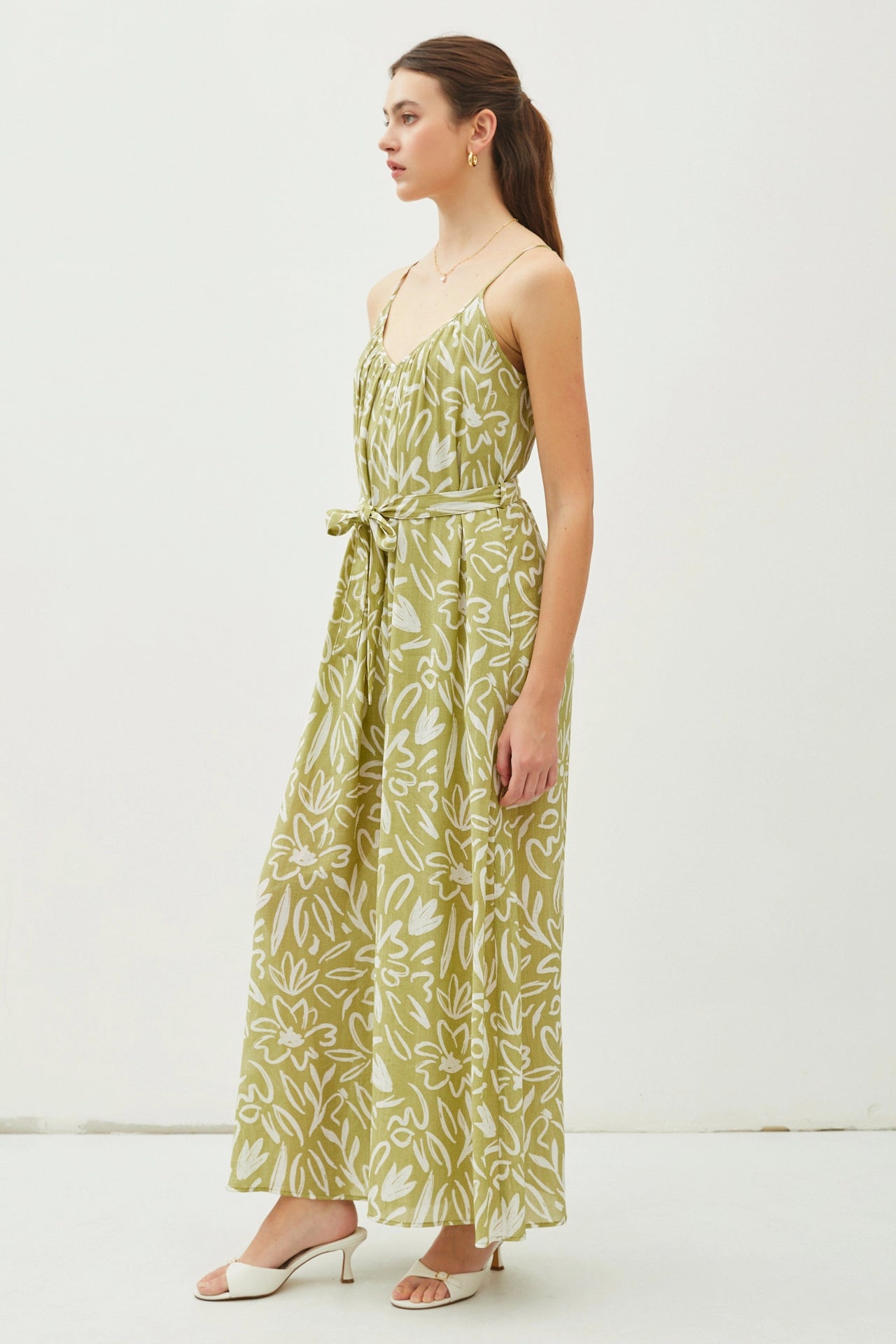 Lime Print Jumpsuit