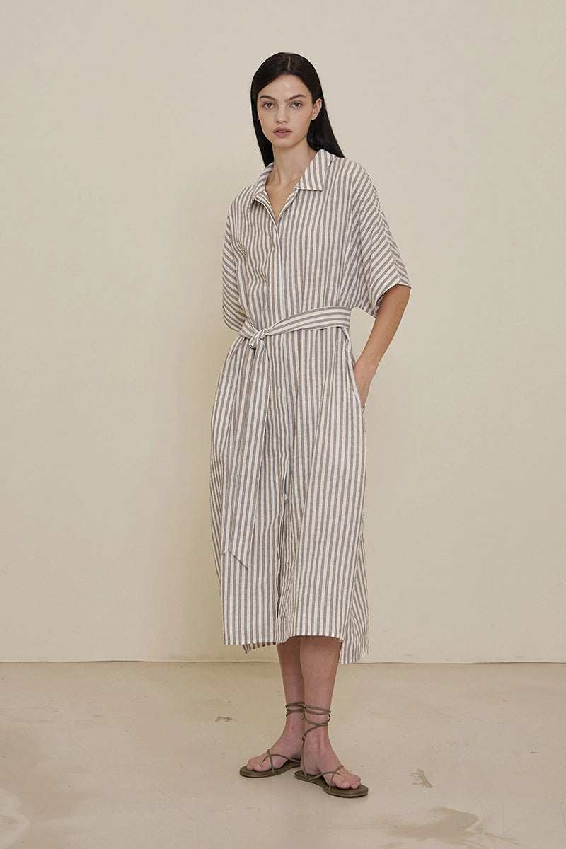 Button Down Stripe Dress