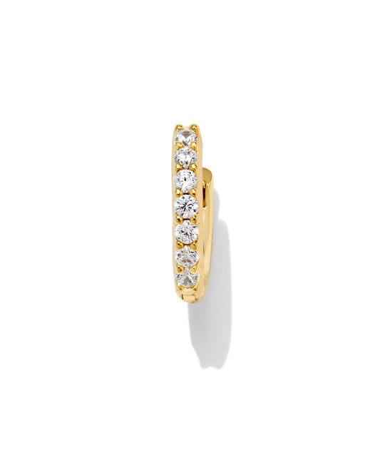 Addison Crystal Huggie Earring | Gold