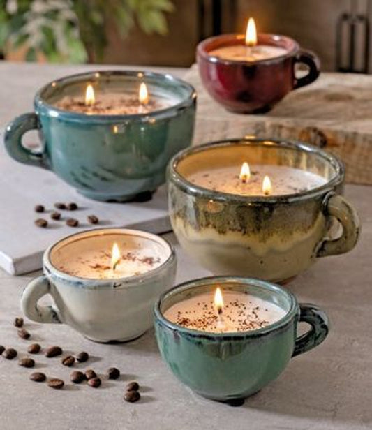 Stoneware Coffee Cup Large | Candy Cane Mocha