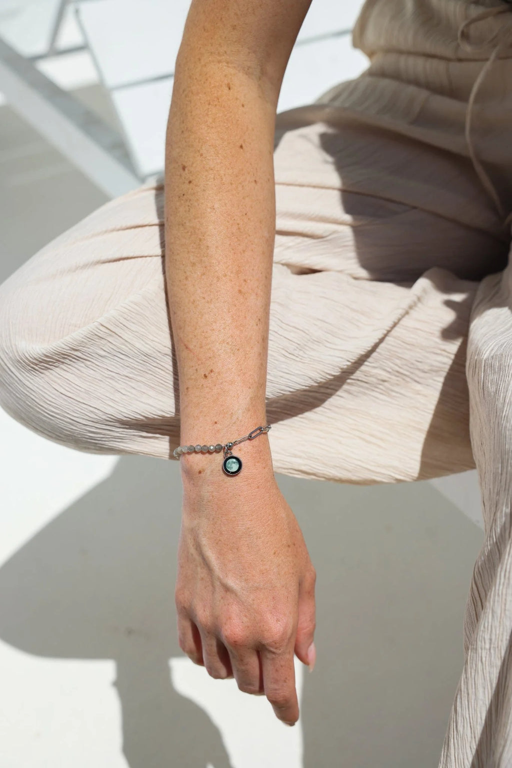 Bhavana Crystal Bracelet | Grey Agate