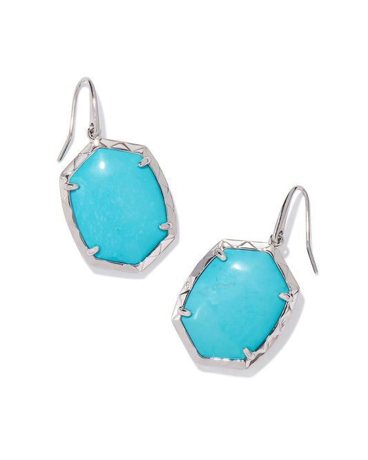 Daphne Earrings | Silver & Variegated Turquoise Magnesite
