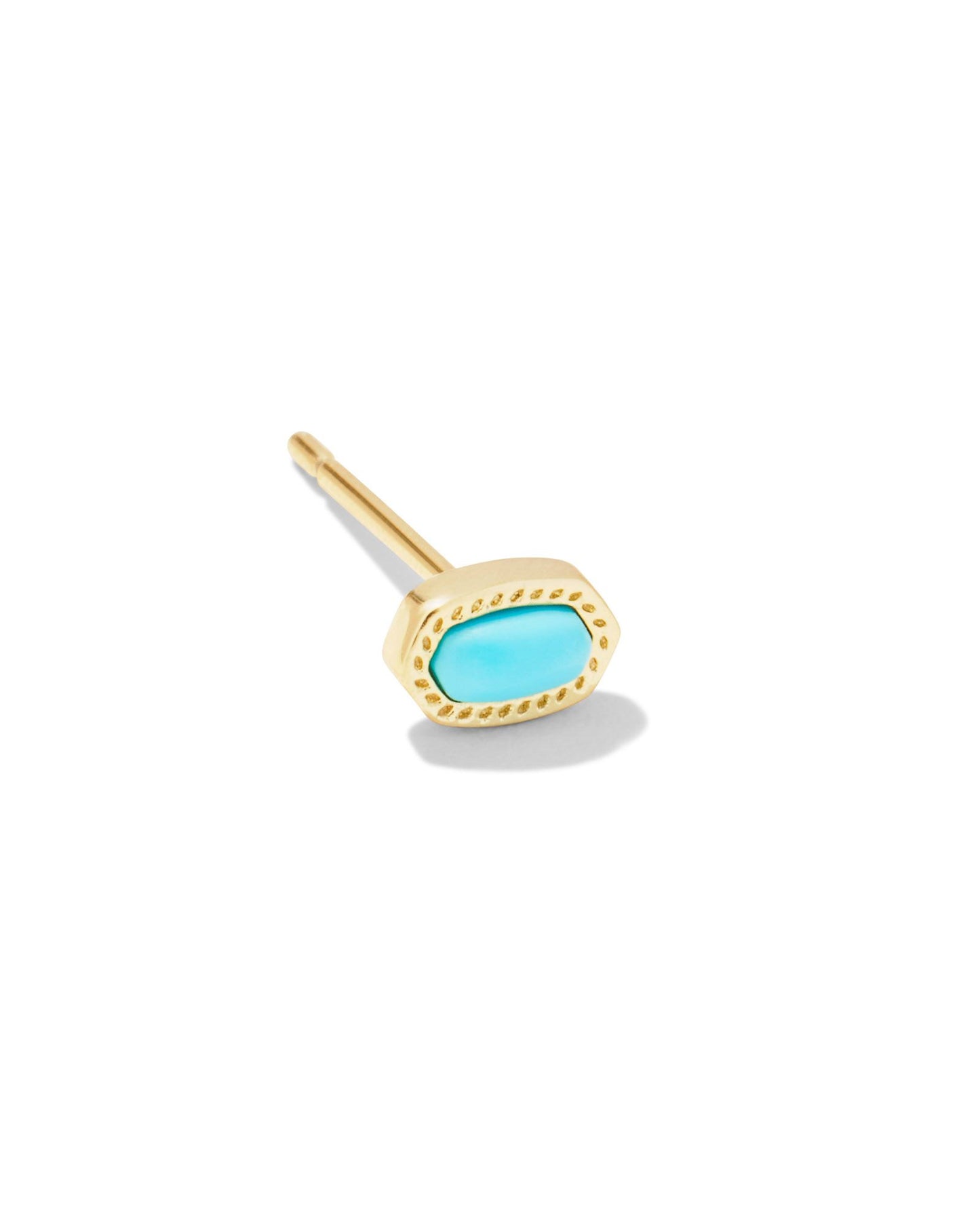 Elliot Single Stud | Gold & Turquoise