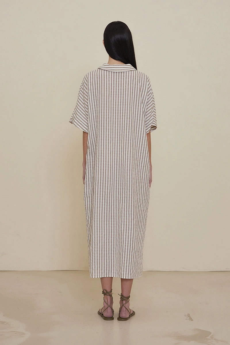 Button Down Stripe Dress