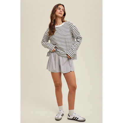 Striped Basic Knit Top