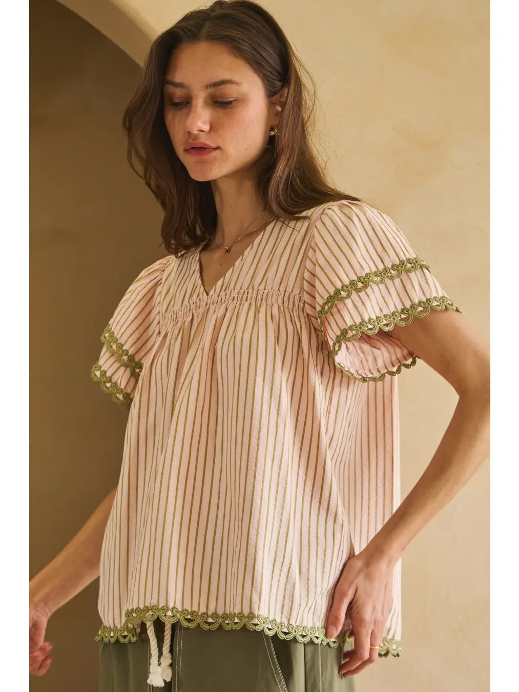 Flutter Sleeve Top