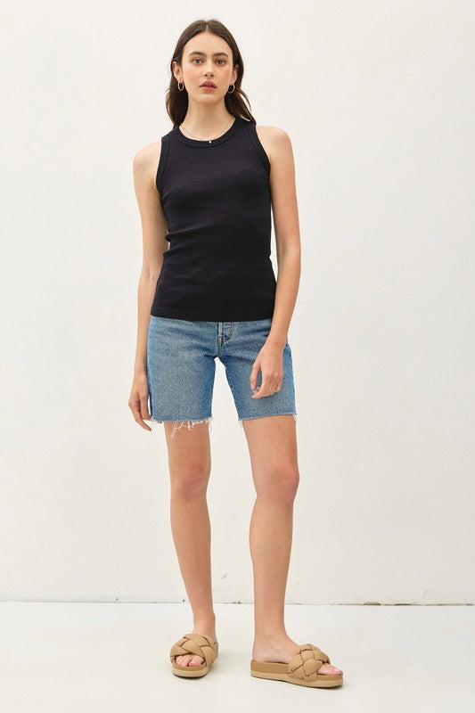 Basic Cotton Round Neck Tank Top