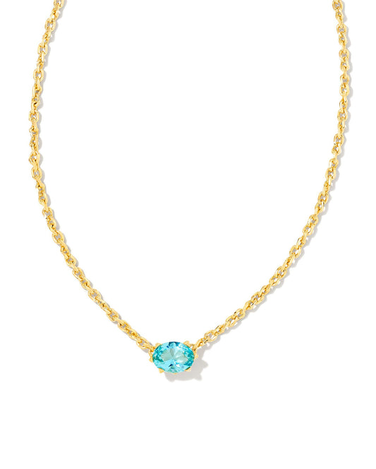 Cailin Pendant Necklace Gold | Aqua